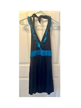 Arden B Navy Halter Dress